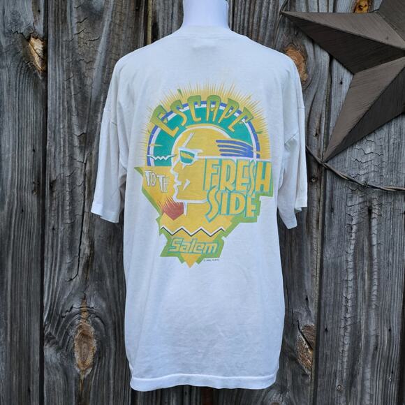 VTG Salem Cigarettes Tshirt RJ Reynolds Tobacco 1992 Silkworm Size XL Fresh Side - Picture 1 of 10